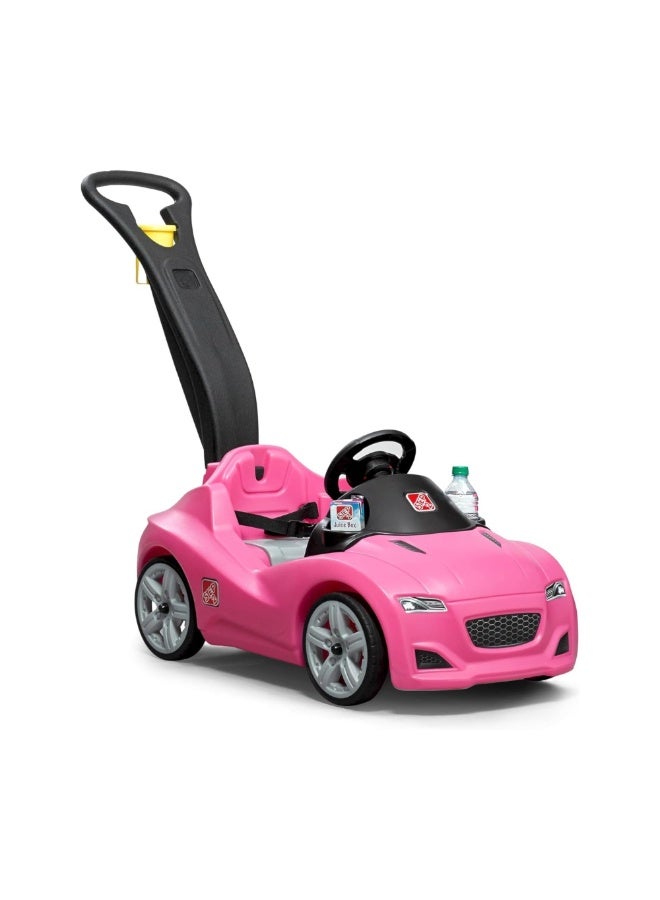 ستيب2 لعبة ركوب ودفع للأطفال من ستيب 2 – سيارة ويتشر رايد كروزر بمقعد واحد – سهلة التخزين – مزودة بحزام أمان وبوق وصندوق تخزين – مناسبة للأولاد والبنات من عمر 18 شهرًا فما فوق – لون وردي - Image 1